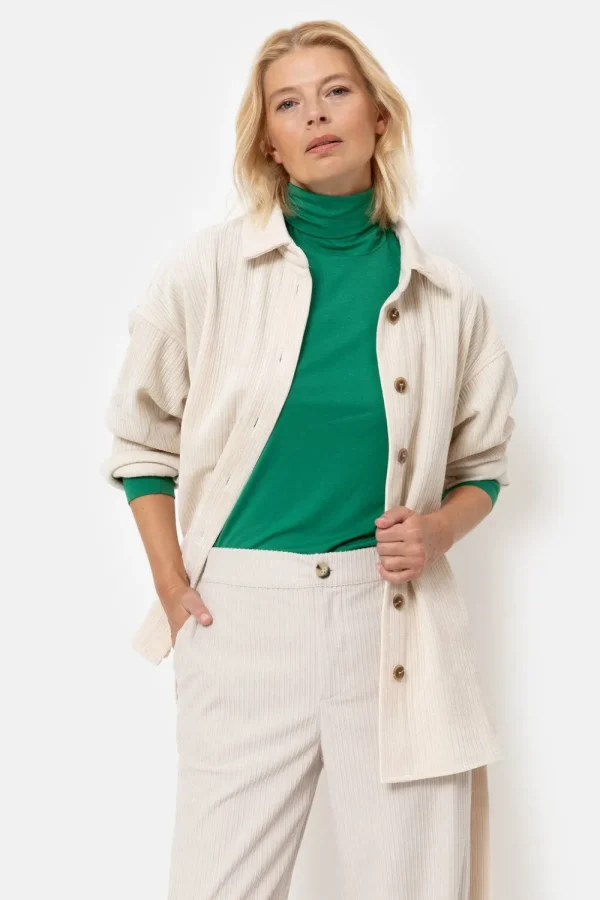 Beige Hemdjas Met Lange Mouwen En Taillelint-Terre Bleue Cheap