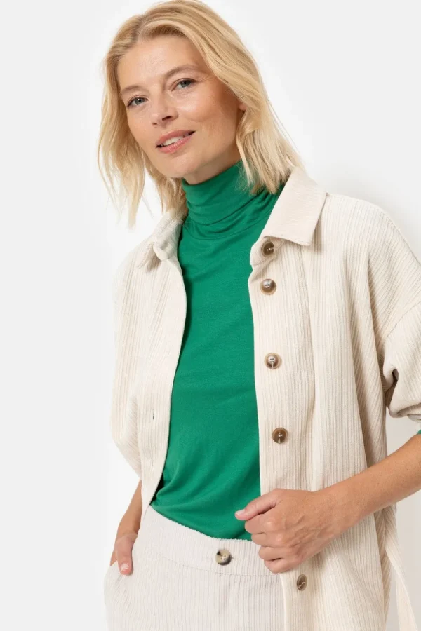 Beige Hemdjas Met Lange Mouwen En Taillelint-Terre Bleue Cheap