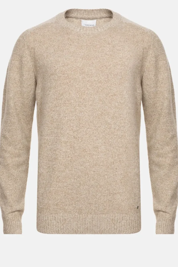 Beige Heren Sweater Met Ronde Hals-Terre Bleue Best Sale