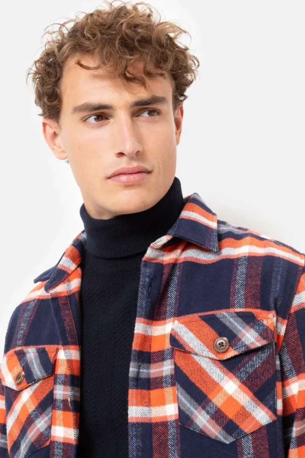 Blauw Geruit Regular Fit Overhemd-Terre Bleue Discount