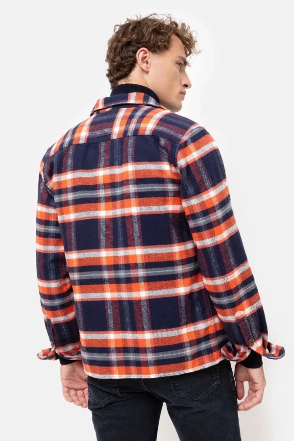 Blauw Geruit Regular Fit Overhemd-Terre Bleue Discount