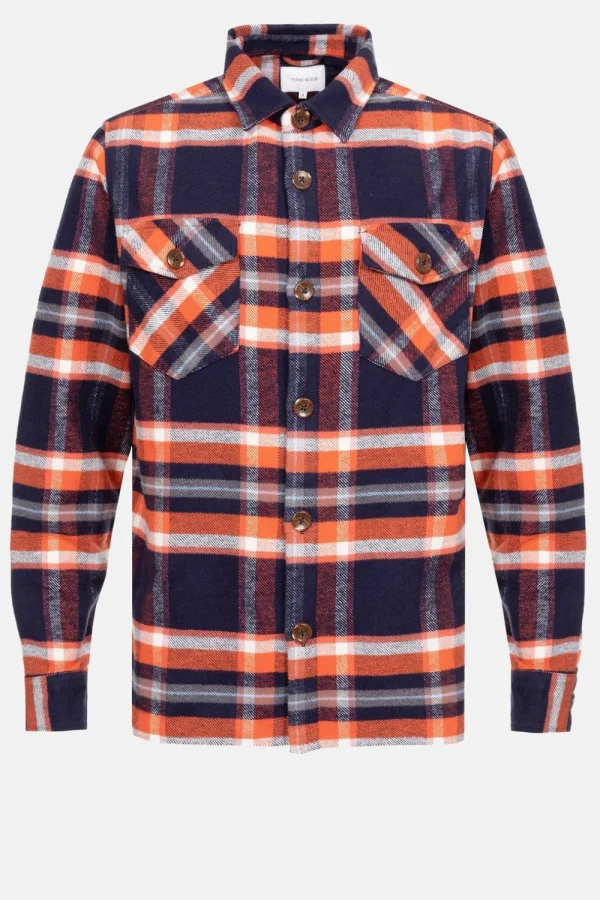 Blauw Geruit Regular Fit Overhemd-Terre Bleue Discount