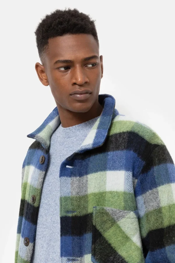 Blauw Geruite Hemdjas Voor Mannen-Terre Bleue New