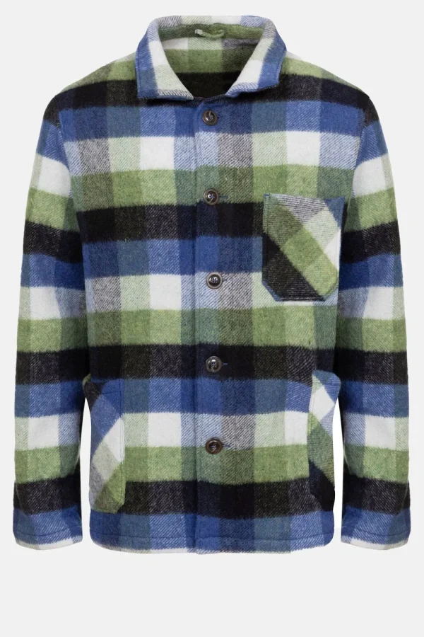 Blauw Geruite Hemdjas Voor Mannen-Terre Bleue New