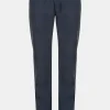 Blauwe Geruite Slim Fit Chino Broek Voor Heren-Terre Bleue Discount