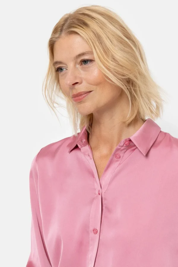 Blouse Met Lange Mouwen En Knoopjes-Terre Bleue Cheap