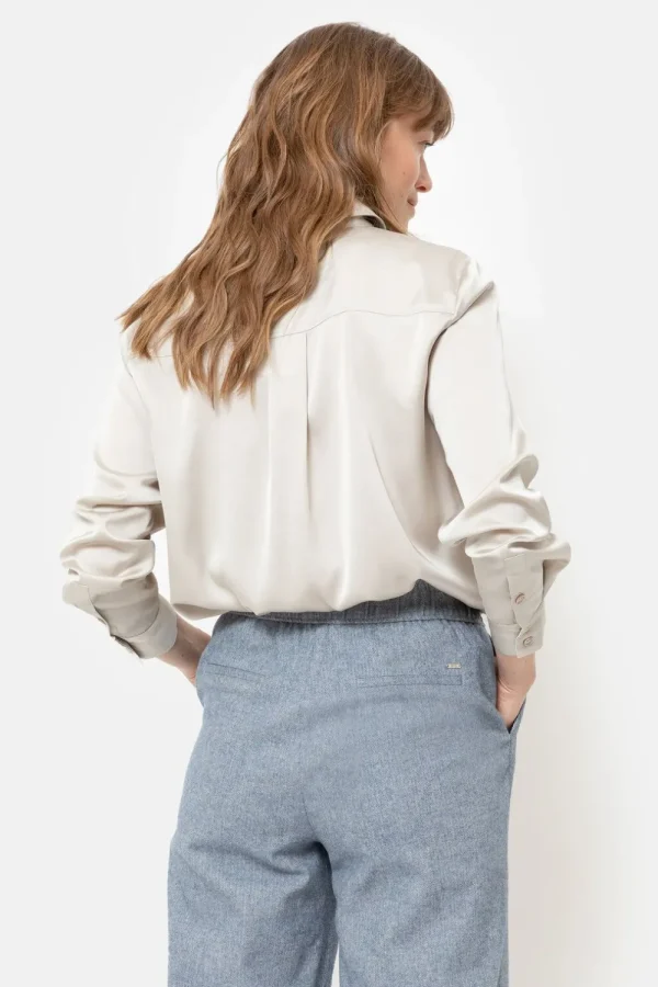 Blouse Met Lange Mouwen En Knoopjes-Terre Bleue Hot