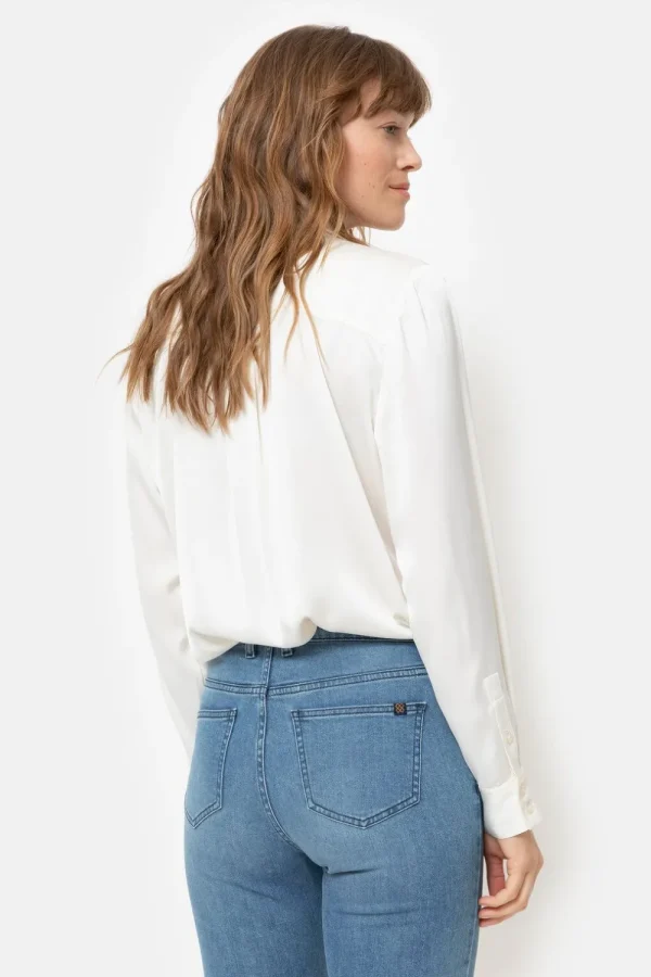 Blouse Met Lange Mouwen En Knoopjes-Terre Bleue Fashion