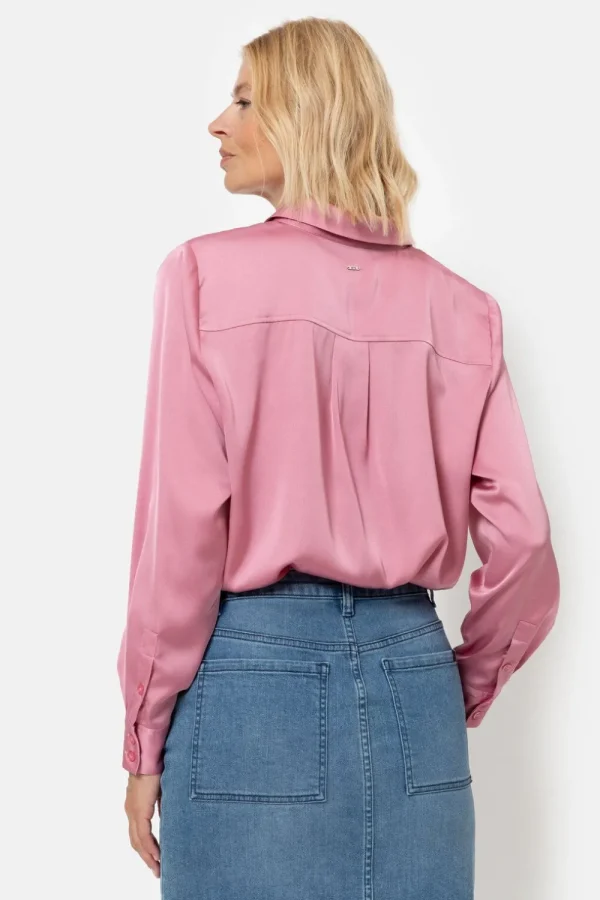 Blouse Met Lange Mouwen En Knoopjes-Terre Bleue Cheap