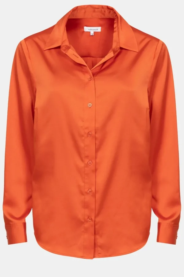 Blouse Met Lange Mouwen En Knoopjes-Terre Bleue Outlet