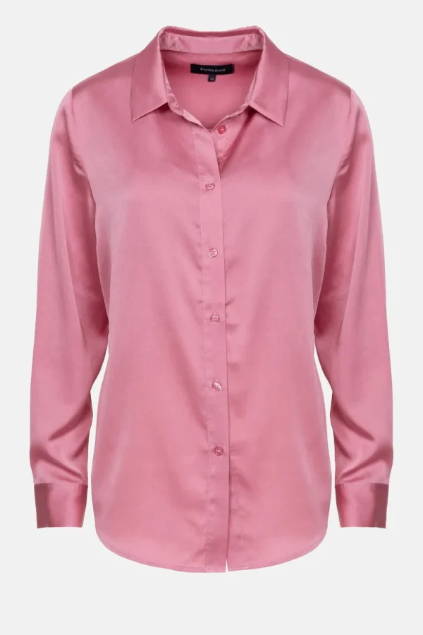 Blouse Met Lange Mouwen En Knoopjes-Terre Bleue Cheap