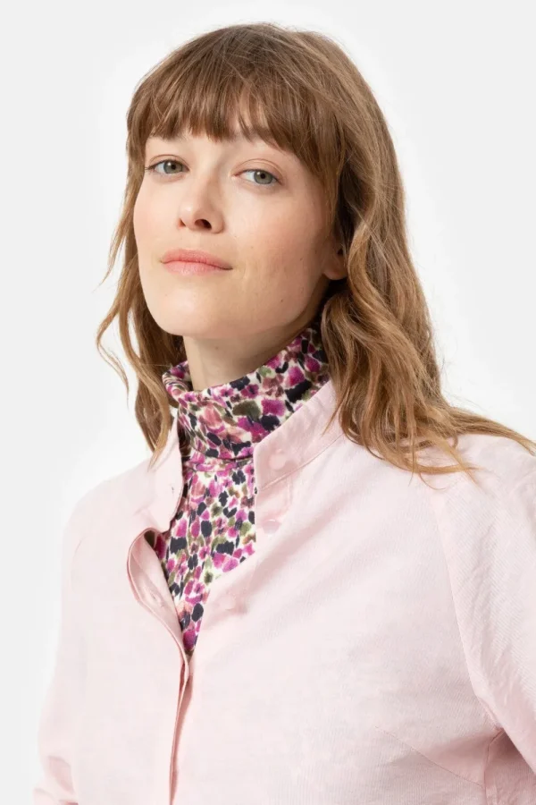 Blouse Met Overslag En Broderie-Terre Bleue Best Sale