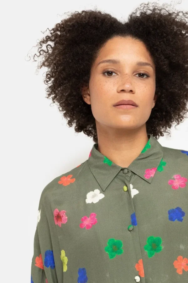 Blousejurk Met Multicolor Bloemenprint-Terre Bleue Best