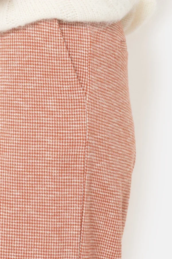 Bruin Geruite Loose Fit Broek-Terre Bleue Hot