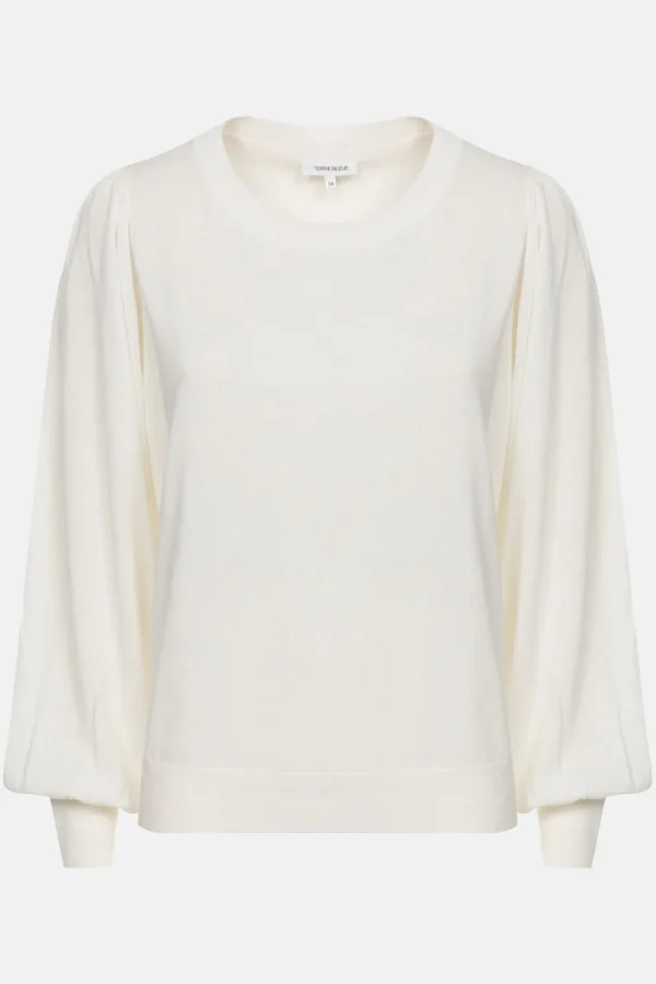 Dames Pull Met Lange Pofmouwen-Terre Bleue Sale