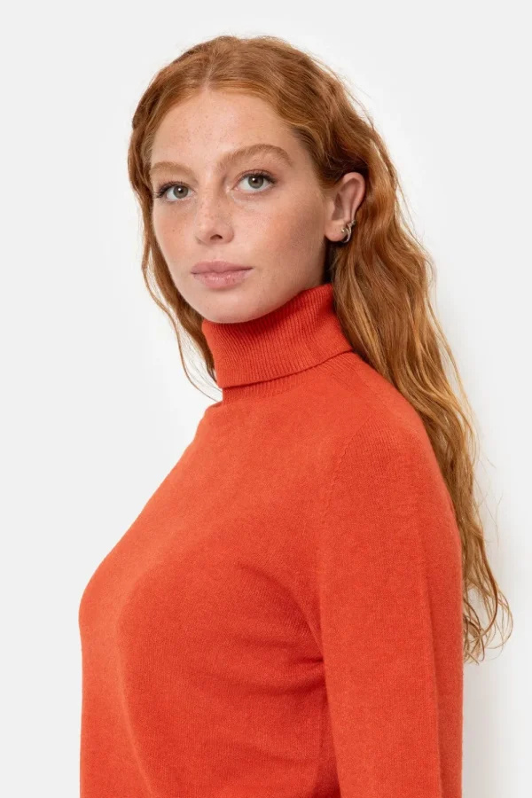 Damespull Met Rolkraag En Lange Mouwen-Terre Bleue Best Sale