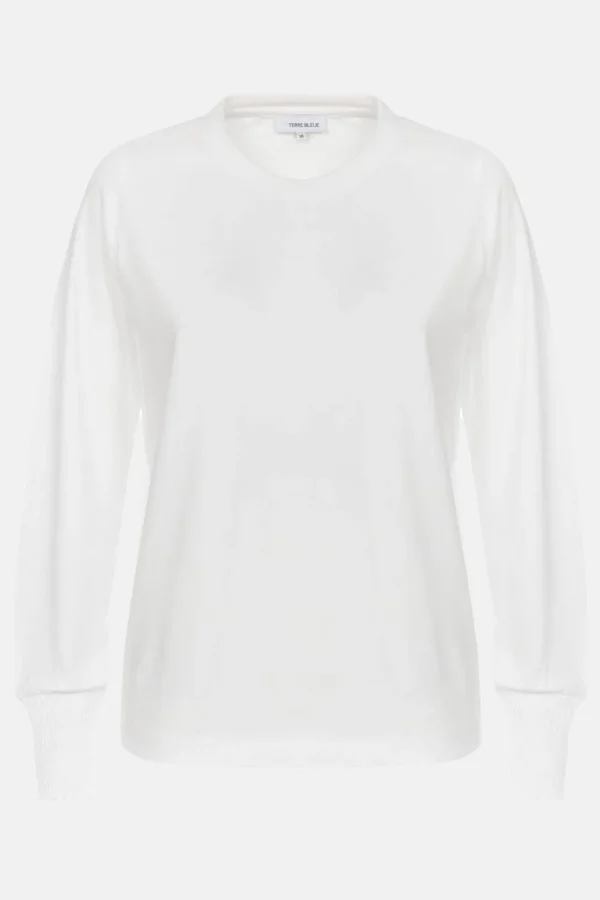 Damestop Met Lange Mouwen En Smock-Terre Bleue Online