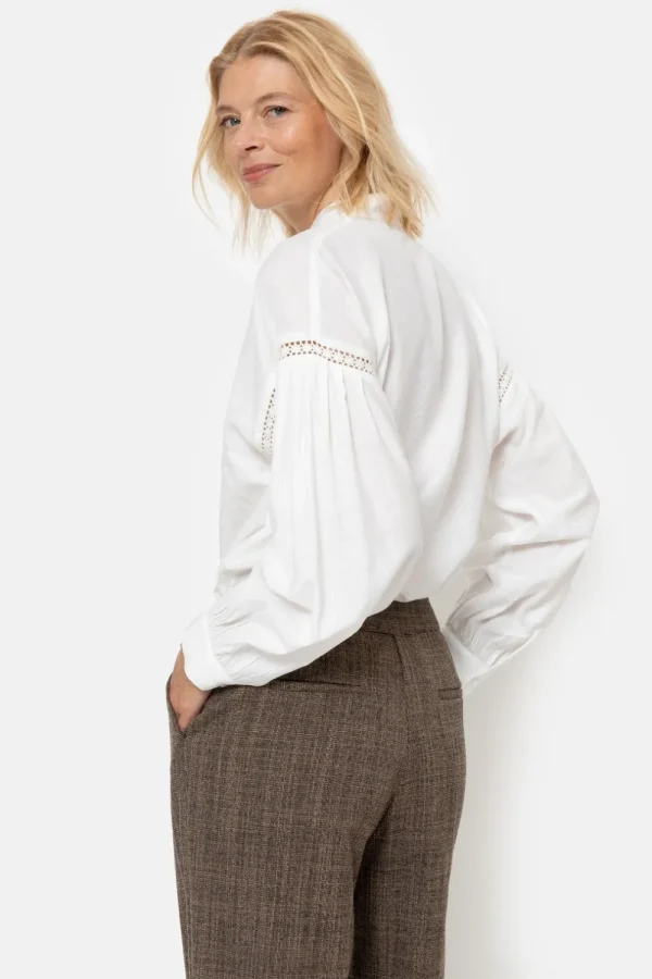 Donker E Loose Fit Broek Met Tweedlook-Terre Bleue Discount