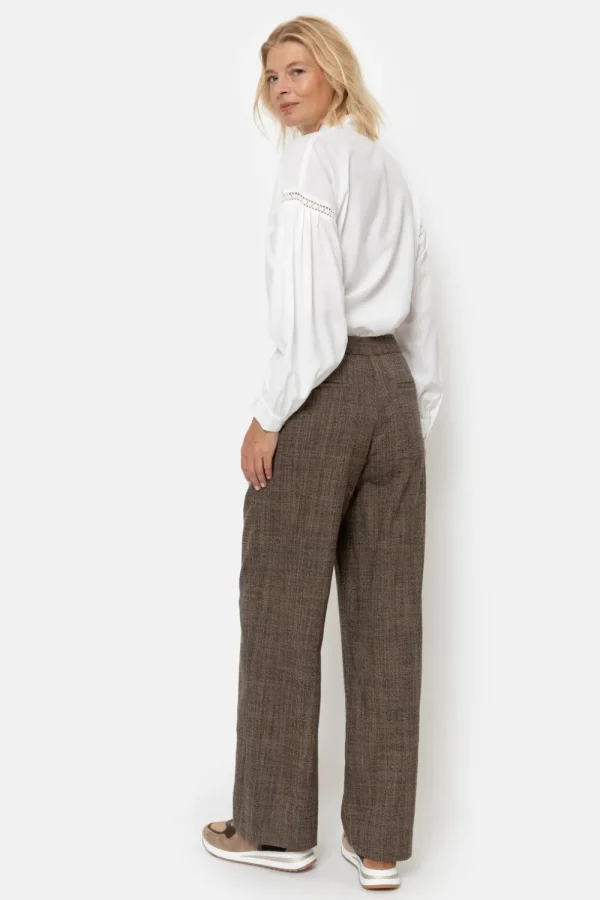 Donker E Loose Fit Broek Met Tweedlook-Terre Bleue Discount