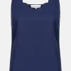 Donker E Tanktop Met Verstelbare Bandjes-Terre Bleue Cheap