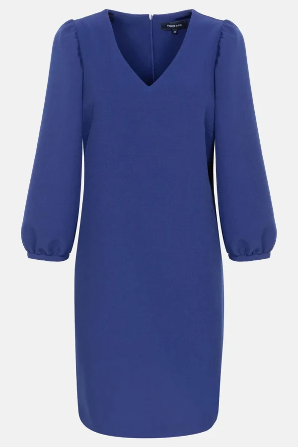 E A-Lijn Jurk Met Ballonmouwen En V-Hals-Terre Bleue Online