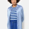 E Blouse Met Lange Mouwen En Knoopjes-Terre Bleue Fashion