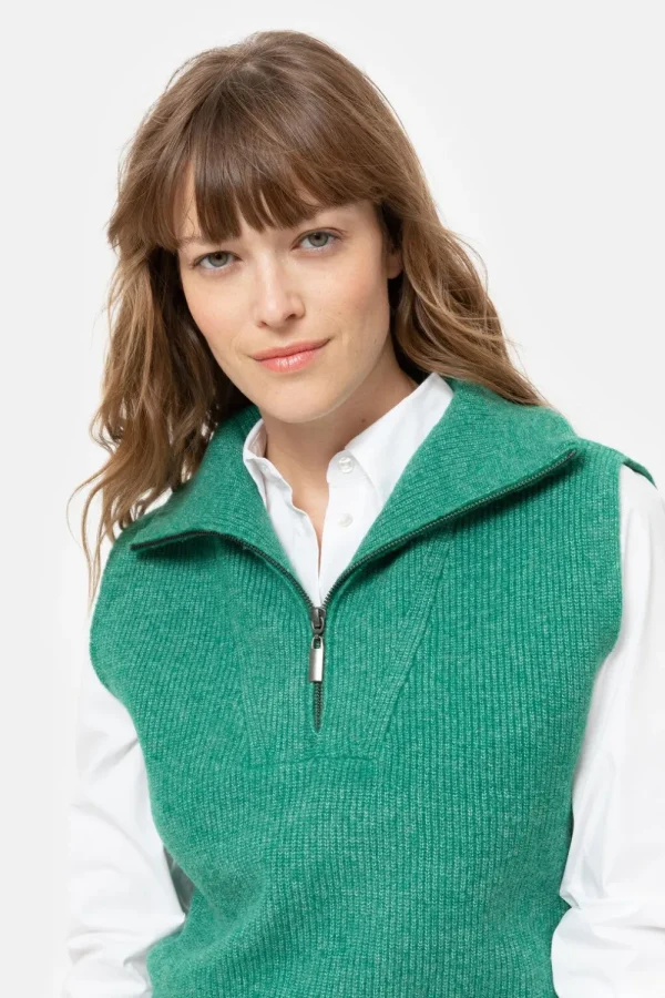 E Dames Debardeur Met Ritskraag-Terre Bleue Outlet