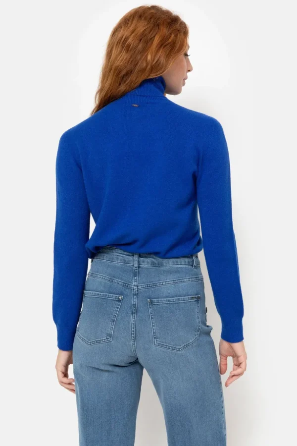 E Damespull Met Rolkraag En Lange Mouwen-Terre Bleue New