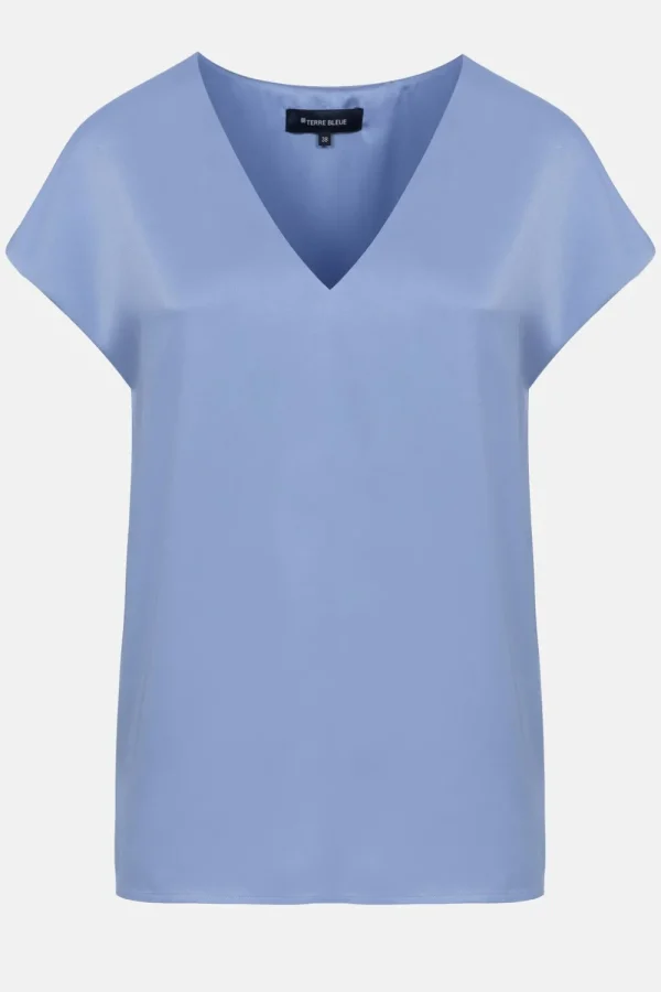 E Damestop Zonder Mouwen Met V-Hals-Terre Bleue Best