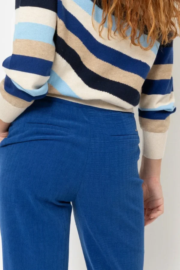 E Fluwelen Broek Met Wijde Broekspijpen-Terre Bleue Shop