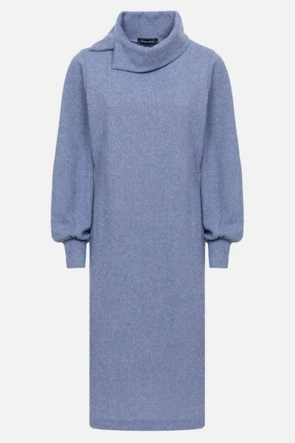E Gebreide Jurk Met Lange Pofmouwen-Terre Bleue Hot