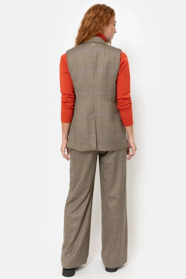 E Geruite Broek Met Wijde Broekspijpen-Terre Bleue Best