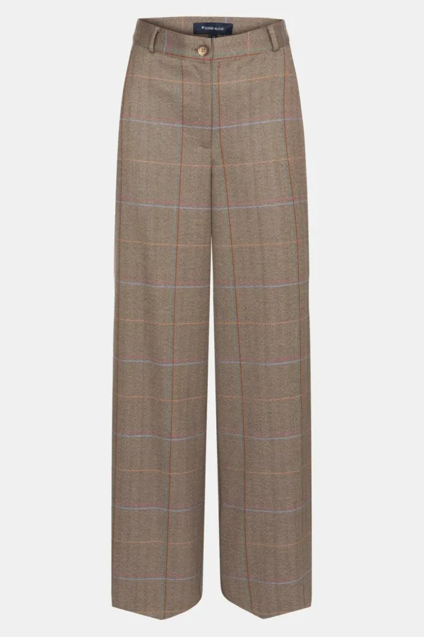 E Geruite Broek Met Wijde Broekspijpen-Terre Bleue Best