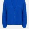E Harige Cardigan Met V-Hals En Knopen-Terre Bleue Sale