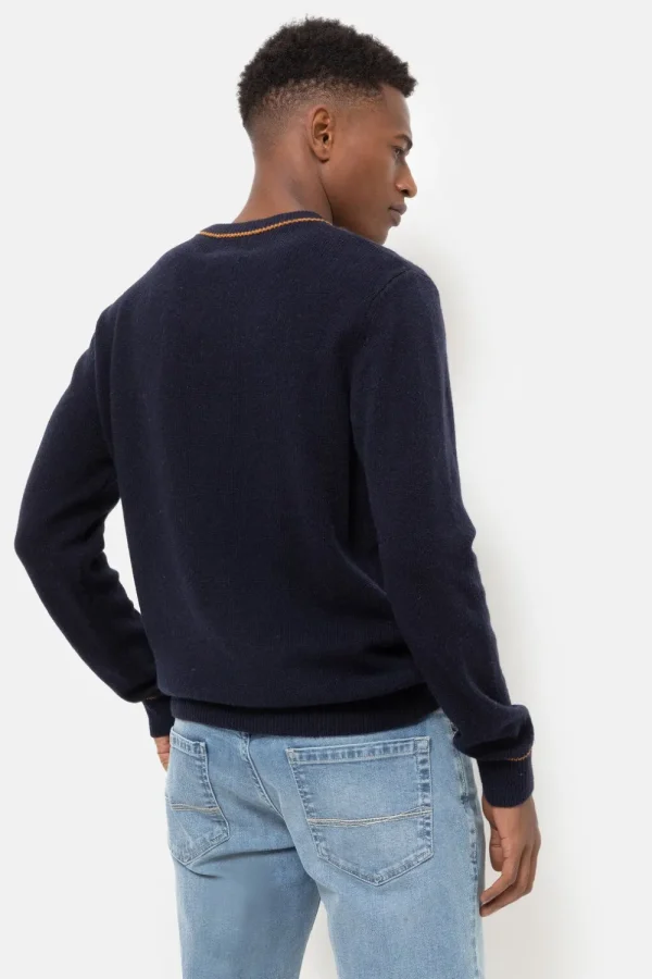 E Herensweater Met Lichtbruine Print-Terre Bleue Cheap