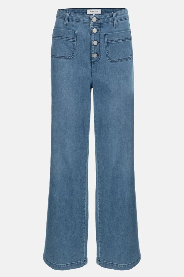 E Jeans Met Hoge Taille En Wijde Broekspijpen-Terre Bleue Store