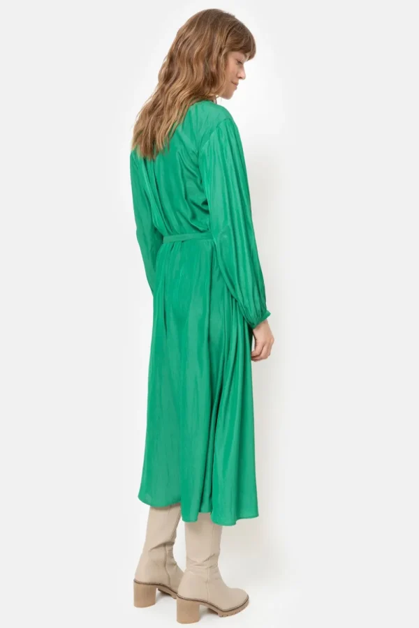 E Jurk Met Lange Mouwen En Knoopjes-Terre Bleue Cheap