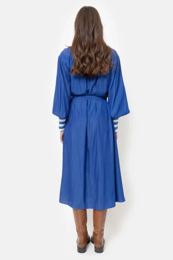 E Jurk Met Lange Mouwen En Knoopjes-Terre Bleue Sale