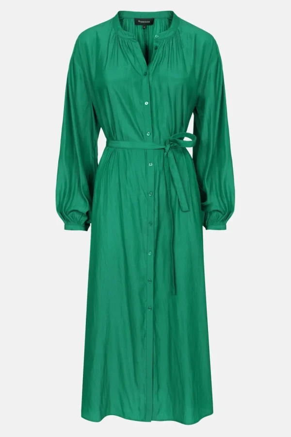 E Jurk Met Lange Mouwen En Knoopjes-Terre Bleue Cheap