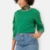 E Korte Pull Met Boothals En Ballonmouwen-Terre Bleue Shop