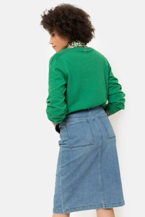 E Korte Pull Met Boothals En Ballonmouwen-Terre Bleue Shop