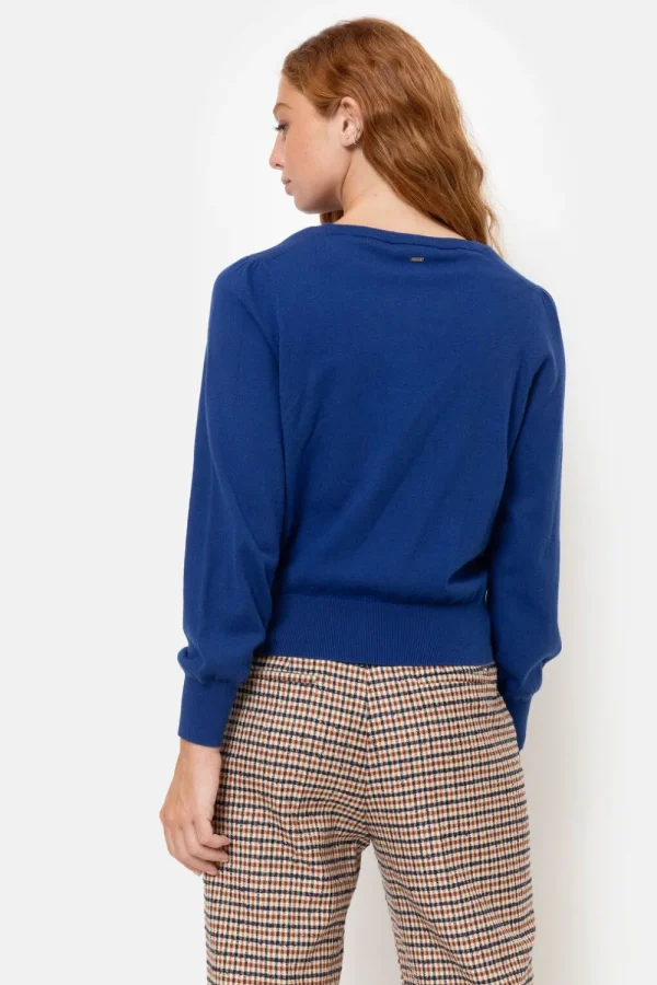 E Korte Pull Met Boothals En Ballonmouwen-Terre Bleue Clearance