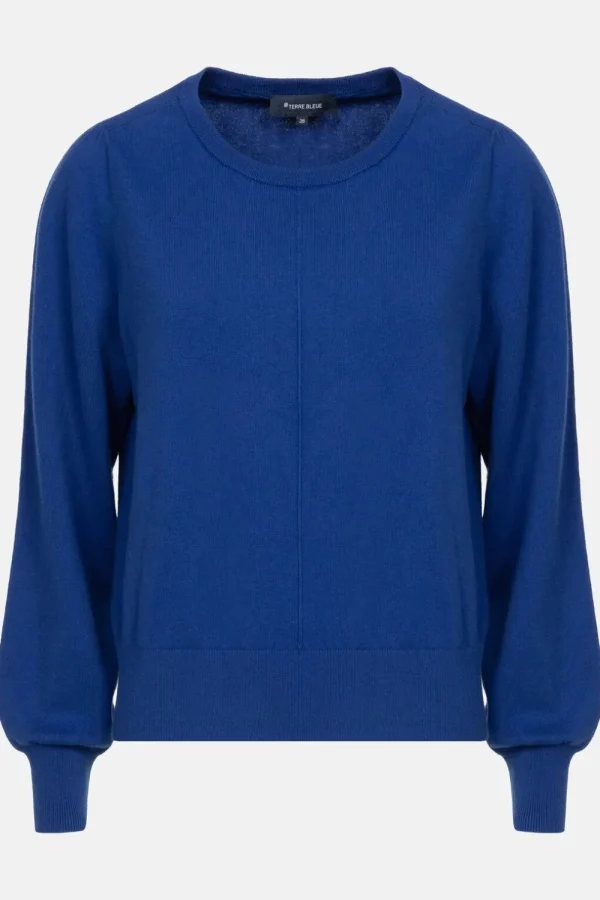 E Korte Pull Met Boothals En Ballonmouwen-Terre Bleue Clearance