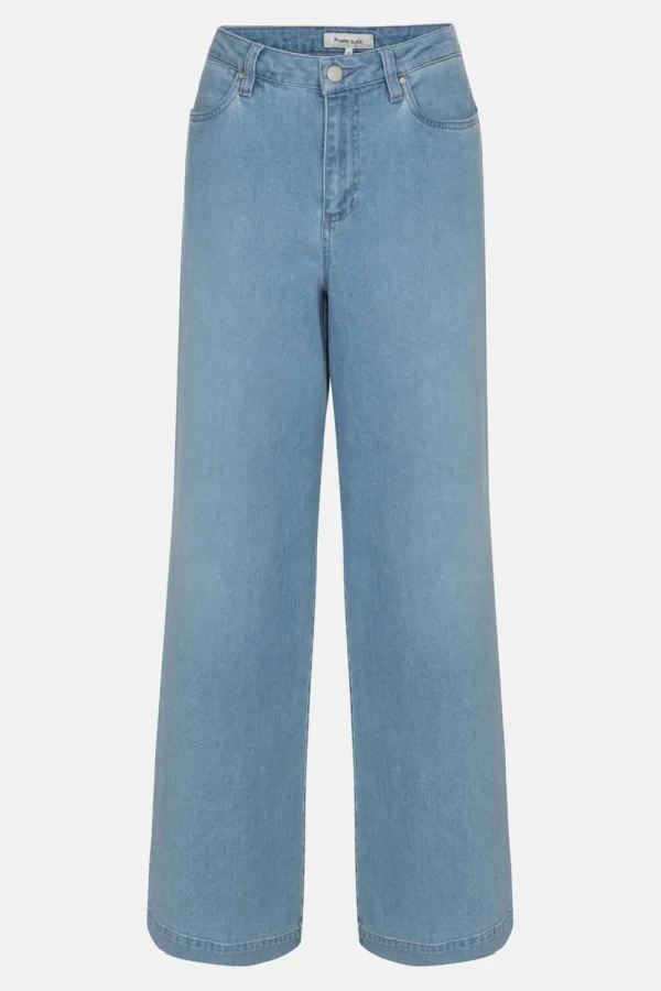 E Loose Fit Jeans Met Hoge Taille-Terre Bleue Clearance