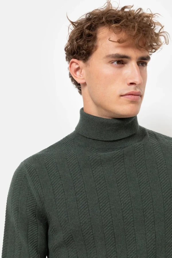 E Mannen Coltrui Met Lange Mouwen-Terre Bleue Store