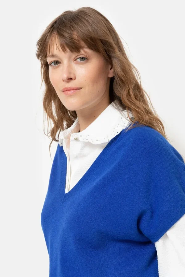 E Oversized Debardeur Met Diepe V-Hals-Terre Bleue New