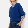 E Pull Met Vleermuismouwen En V-Hals-Terre Bleue Best Sale