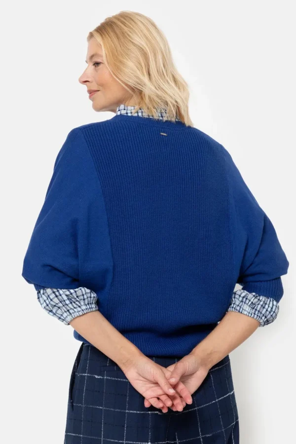 E Pull Met Vleermuismouwen En V-Hals-Terre Bleue Best Sale