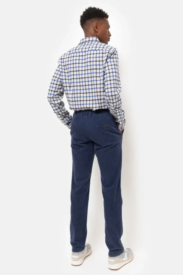 E Velours Herenbroek Met Slim Fit-Terre Bleue Discount