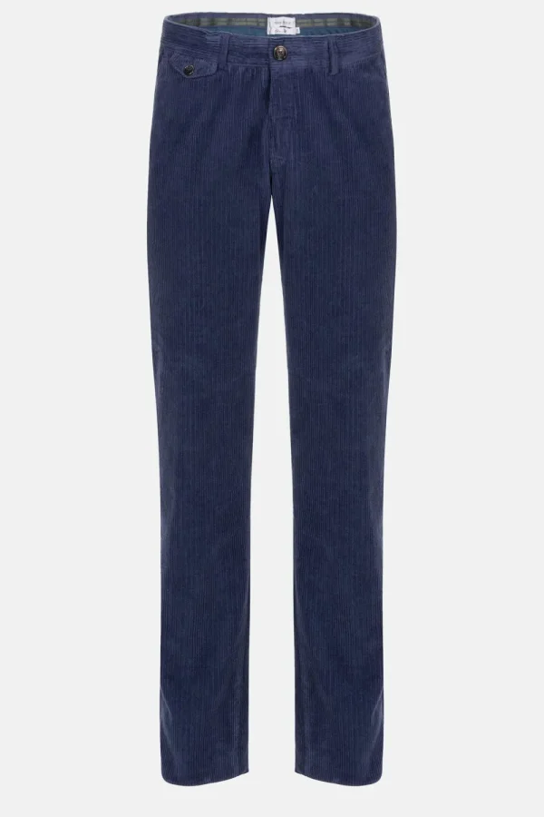 E Velours Herenbroek Met Slim Fit-Terre Bleue Discount
